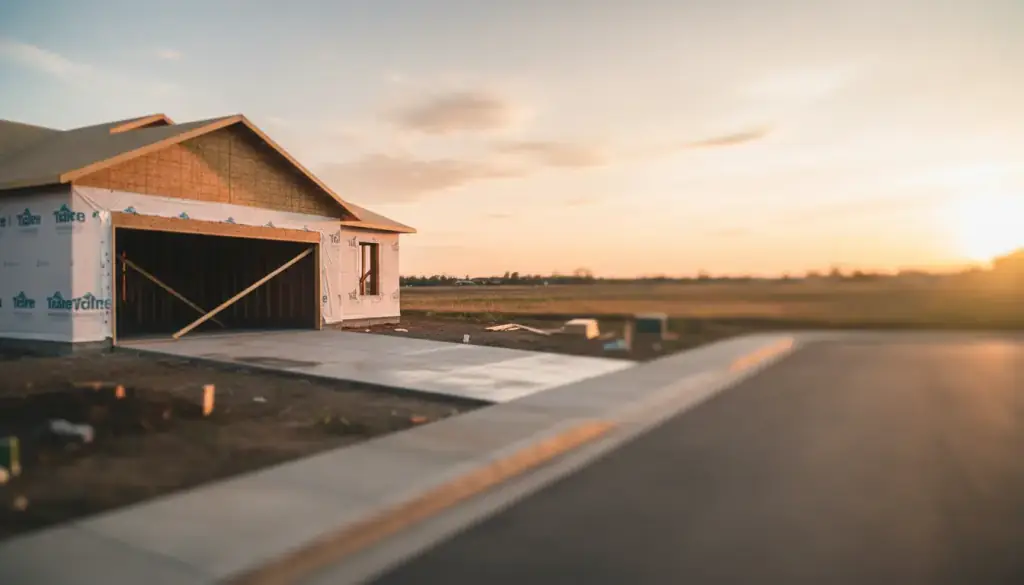 An Iowa house exterior in late afternoon light